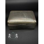 Hallmarked silver cigarette box