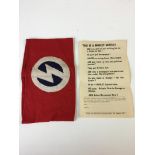 British Union of Fascists armband, Moseley`s Blackshirts.