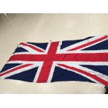 Wembley / Derby FC interest, Large Union Jack flag with "The Mighty Rams" written upon it,