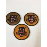 3 x WWII Style US Tank Destroyer Patches, 2 wheel, 3 wheel and 4 wheel Variants.