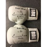 Pair of 2005 signed Chris Eubank senior BBE boxing gloves.