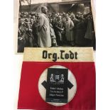 ORG TODT armband and photo.