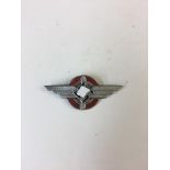 WWII Style German Civilian Pilots cap badge.