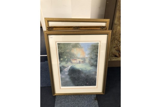 Quantity of framed limited edition signed prints and oils