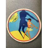 Rare Art Deco picture disc with Deco ladies to both sides, 78 rpm by Trusound.
