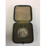 Cased HM Silver life saving medal.