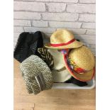 Qty of vintage hats.