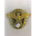 WWII Style German Police Officers Visor cap badge.