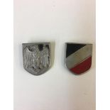 WWII Style German Afrika Korps Tropical Helmet badges.