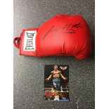 Signed Ricky Hatton glove and signed photo.