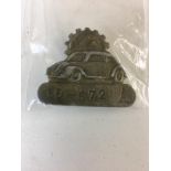 WWII Style VW Factory workers numbered ID badge.