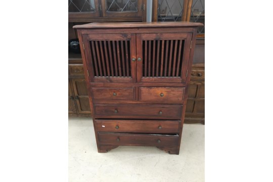 Chinese hardwood cocktail cabinet.