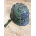 Vietnam War Era ARVN Rangers helmet and liner.