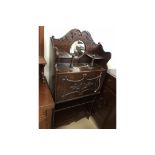 Victorian mahogany mirrored bureau bookcase