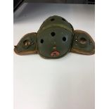 WWII Style US Rawlings tank helmet with hand painted tank destroyer badge size 7.