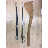 Modern cavalry sword and sheath.