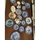 Quantity of spode blue and white wares and Persian goblet