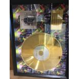 Framed Sir Cliff Richard gold disc limited edition