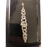 18ct unhallmarked 1920's Diamond bracelet converted to pendant