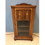 19th century glass fronted cabinet