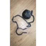 Reproduction lifesize ball and chain sold on behalf of the Irish Setters trust.