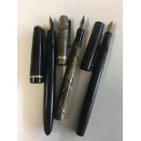 Parker Duofold and vintage swan pens