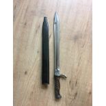 WWI German btucher bayonet marked to blade and sheath, Mauser, oberndorf