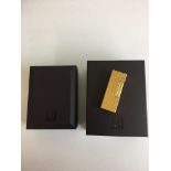 Cased Dunhill gold plated lighter