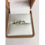 18ct Diamond trilogy ring