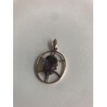 Edwardian 9ct Amethyst pendant