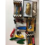 Pink Kar 1,000,000 Beetle electric car 1138/1500 with cert and other scalextric vehicles