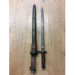 WWI 1917 Remmington 18" bayonet sheath and frog