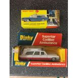 Boxed Dinky 277 and 288 ambulances