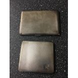 Two silver cigarette cases