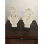 Pair of composer busts