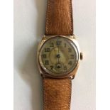 Australian 9ct gold vintage gents wristwatch by Angus and Coote Sydney