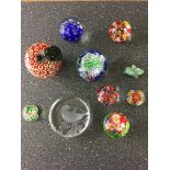 Quantity of paperweights