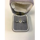 Platinum Diamond solitaire set with 1.11ct Marquise cut stone