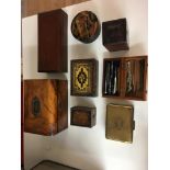 Quantity of vintage boxes and sewing box