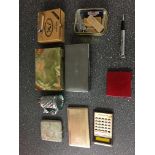 Quantity of smoking ephemera, cases, lighter to include pen lighter