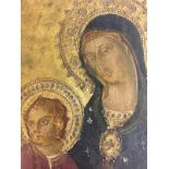 19/20th century Gilded hand painted icon