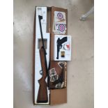 Boxed BSA meteor air rifle and air pistol