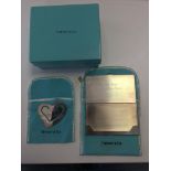 Tiffany 925 silver money clip and card case (card case with engraving to the inside).