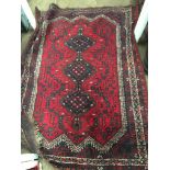 Five assorted vintage rugs.