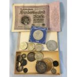 Qty Victorian silver coins, crown etc.