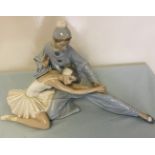 LLadro large figure of Pierrot and a Ballerina.