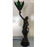 19th c Moreau Bronze lamp.