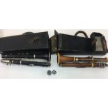 Vintage C Gerock clarinet and one other.