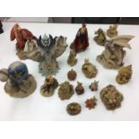 Enchantica figures, large dragons and mythical beasts, all mint.