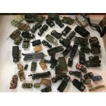 Large qty Corgi and other die cast military vehicles.